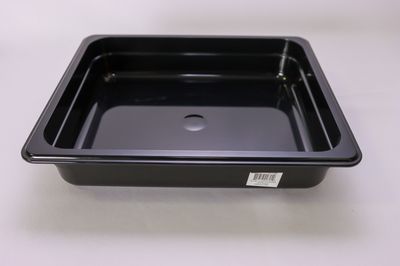 TG Half Size 2 1/2&quot; Deep Poly Food Pan Black