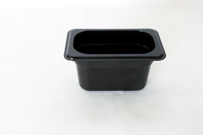 TG Ninth Size 4&quot; Deep Poly Food Pan Black