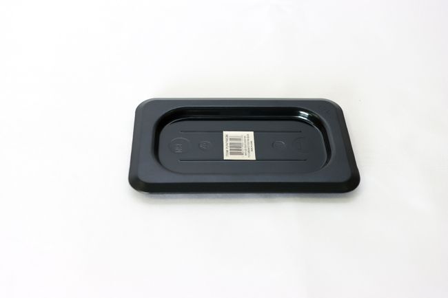 TG Ninth Size Solid Cover for Poly Food Pan Black