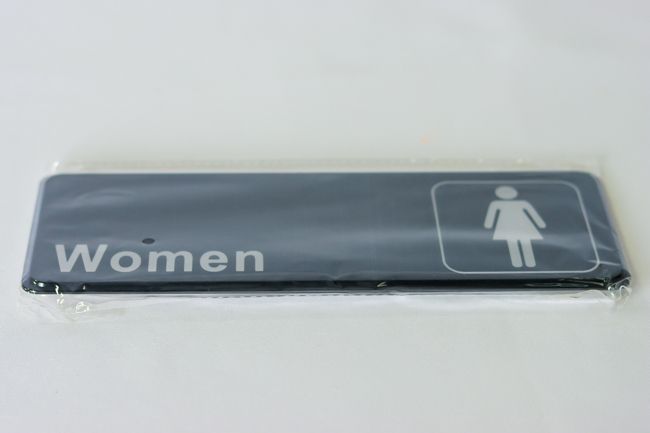 TG Sign w/Symbol Women 9&quot;x3&quot; Black