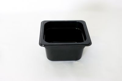 TG Sixth Size 4&quot; Deep poly Food Pan Black