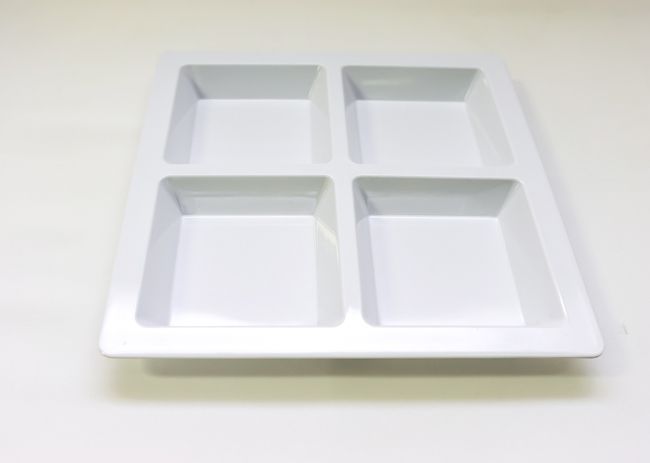 TG Square Four Sec. Compartment Tray