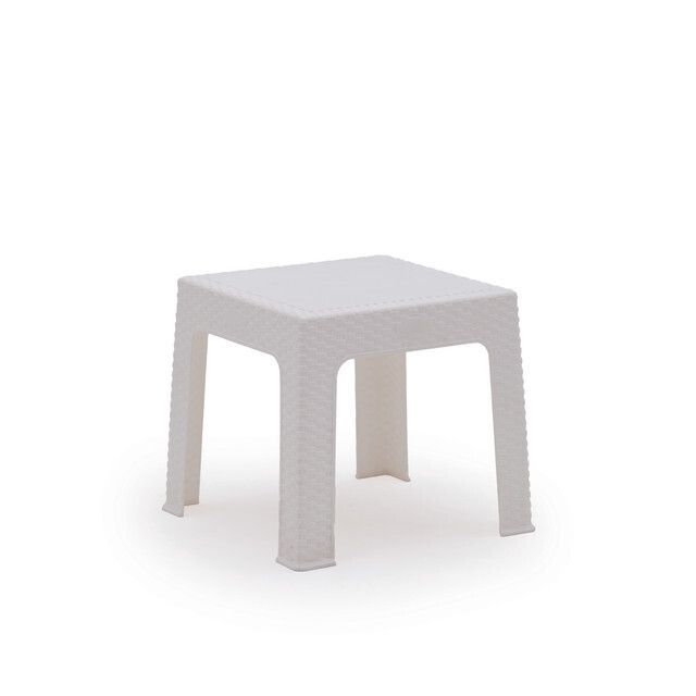 Tilia Antares Coffee Table 49x49cm Rattan White
