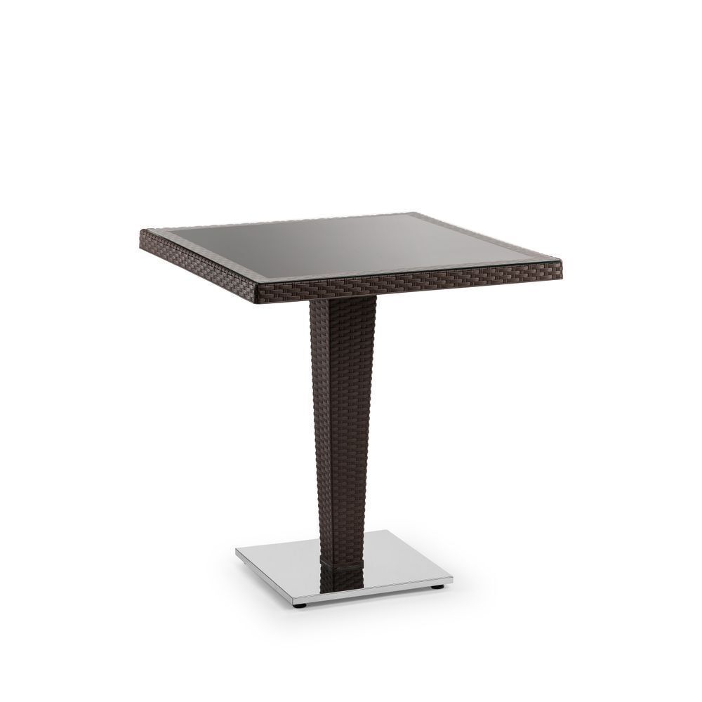 Tilia Antares Table Wenge 70x70 Glass Top Alum base