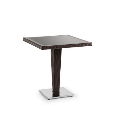 Tilia Antares Table Wenge 70x70 Glass Top Alum base