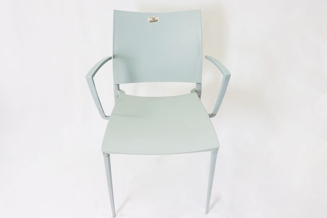 Tilia Neptun Chair Grey With Arm Alum Leg