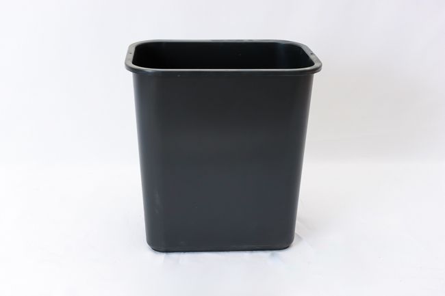 United Solution 28 qt Office Wastebasket Black