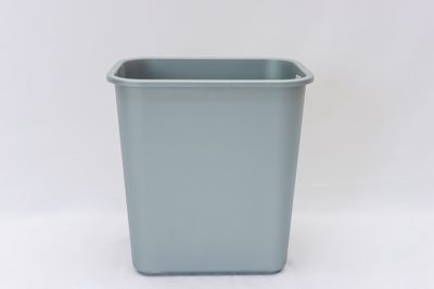 United Solution 28 qt Office Wastebasket Silver