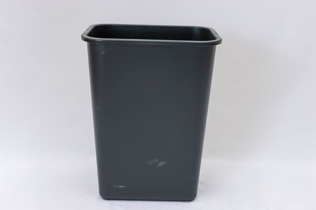 United Solution 41 qt Office Wastebasket Black