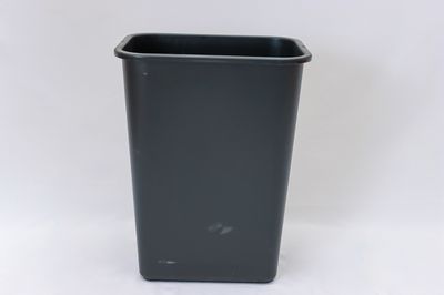United Solution 41 qt Office Wastebasket Black