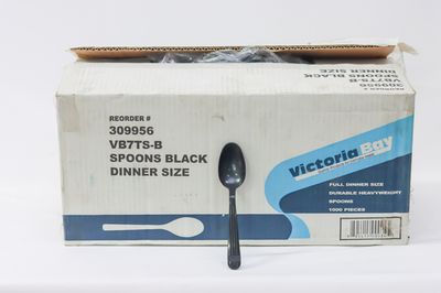 VicBay 1000 Ct Black Dinner Spoon