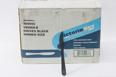 VicBay 1000 Ct Knives Black Dinner