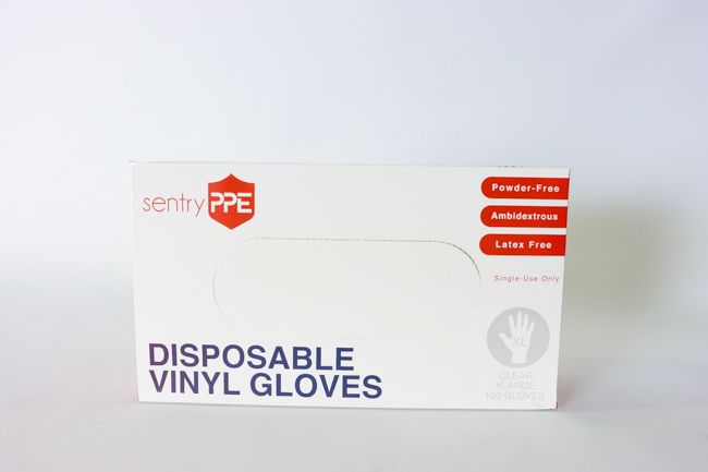 Vinyl Glove XL Disposable Powder Free 100/Box