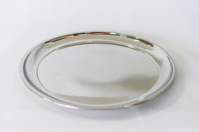 Vollrath 12&quot; Round Tray SS Plain