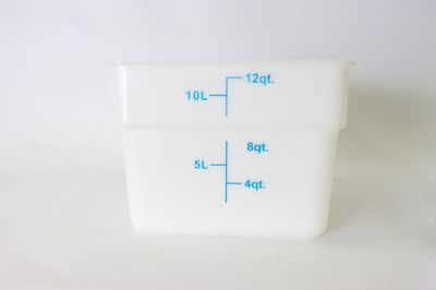 WC 12 qt White Square Storage Container