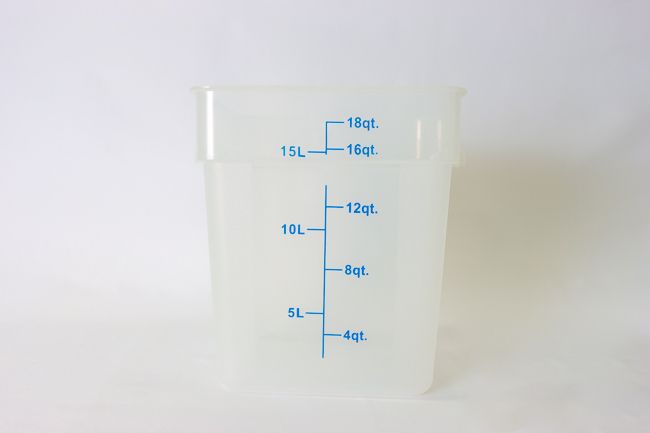 WC 18 qt Square Storage Container Clear
