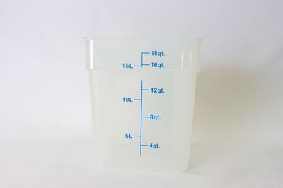 WC 18 qt Square Storage Container Clear