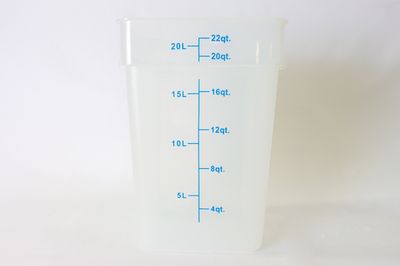 WC 22 qt Square Storage Container Clear