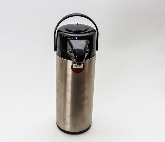 WC 3L S/S Lined Airpot W/Push Button Top, S/S