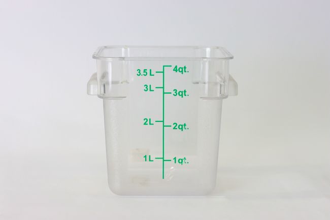 WC 4qt Square Container Clear PC