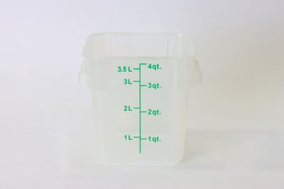 WC 4 qt Square Storage Container Clear