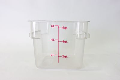 WC 6qt Storage Container Clear PC