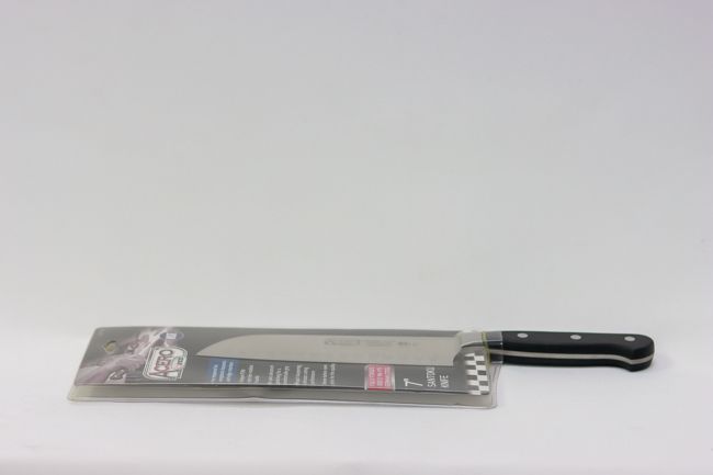 WC 7&quot; Santoku Knife Black Handle