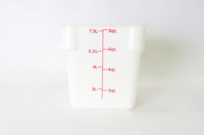 WC 8 Qt White Square Storage Container