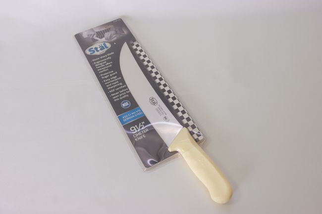 WC 9-1/2&quot; Cimeter Steak Knife White PP