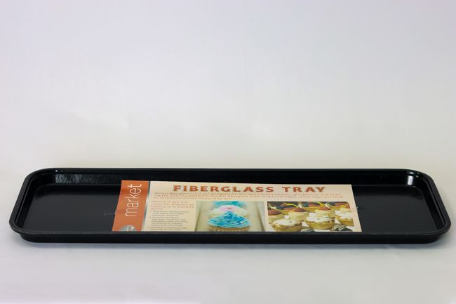 WC 9&quot;x 26&quot; Black Fiberglass Market Tray