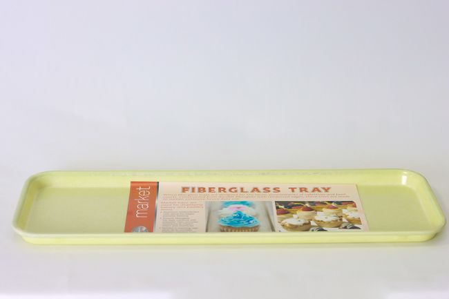 WC 9&quot; x 26&quot; Cream Fiberglass Market Tray
