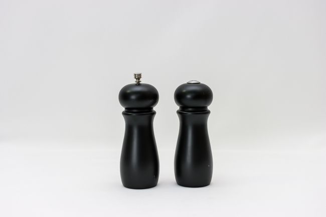 WC Black Salt &amp; Papper grinder Set Wooden