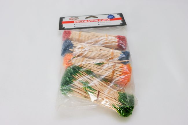 WC Cellophane Frills Picks 2-9/16&quot; 1000/Pack
