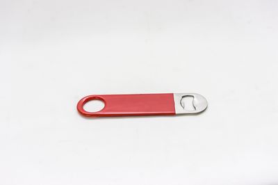 WC Flat Bottle Opener PVC-Coated Red
