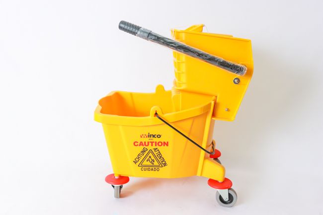 WC Mop Bucket W/Wringer 26qt Yellow