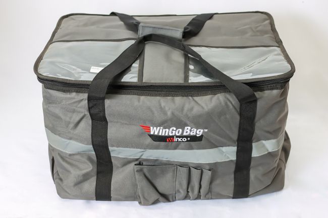 WC Premium Catering Delivery Bag Large 23x15x14&quot; Gray/Black