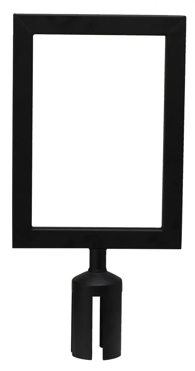 WC Stanchion Top Sign Frame Black