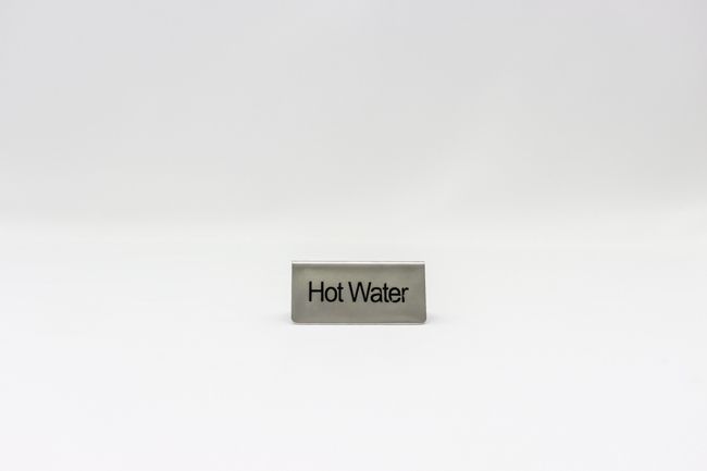 WC Tent Sign Hot Water S/s