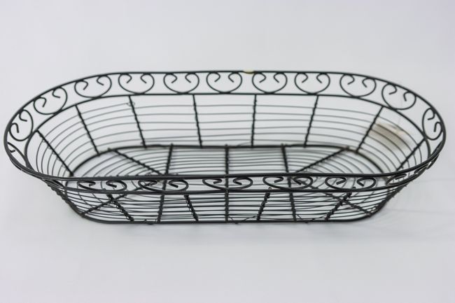WC Wire Bread/Fruit Basket Black Obli