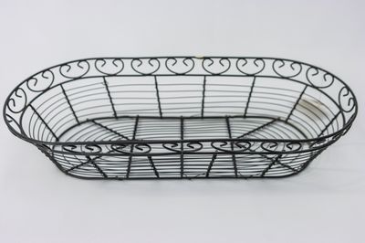 WC Wire Bread/Fruit Basket Black Obli