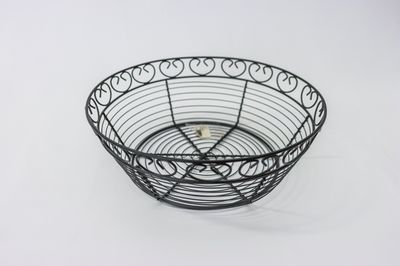 WC Wire Bread/Fruit Basket Black Round