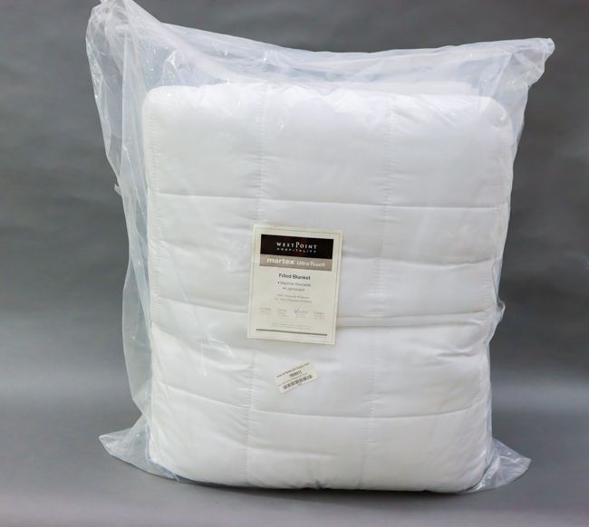 WP 100% Poly Martex Ultra Touch Blankets 92x94" Queen White
