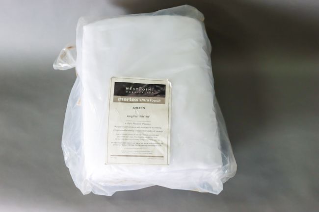 WP 100% Poly Martex Ultra Touch Flat Sheet 110x110&quot; Fresh White 6/Pack
