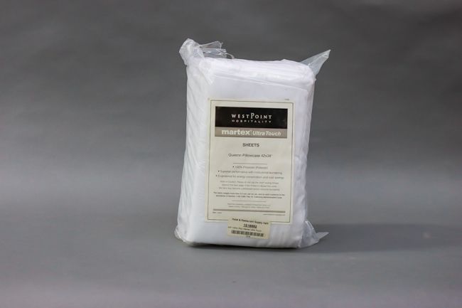 WP 100% Poly Martex Ultra Touch Pillowcase 42x38" Queen Fresh White 12/Pack