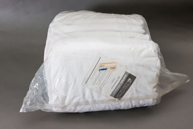 WP 60% Cot/40% Poly 250 Millenium Flat Sheet  Full 84x115&quot; Fresh White 6/Pack
