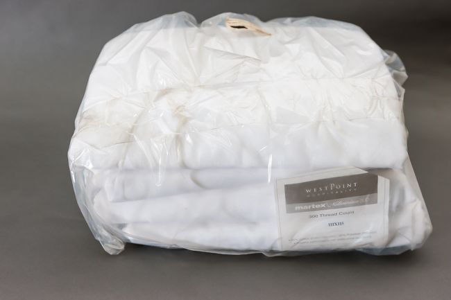 WP 60% Cot/ 40% Poly 300 Millenium Flat Sheet 111x115&quot; King Fresh White 6/Pack