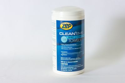 Zep Clean&#39;Em Spirit II Disinfecting Towel 80ct