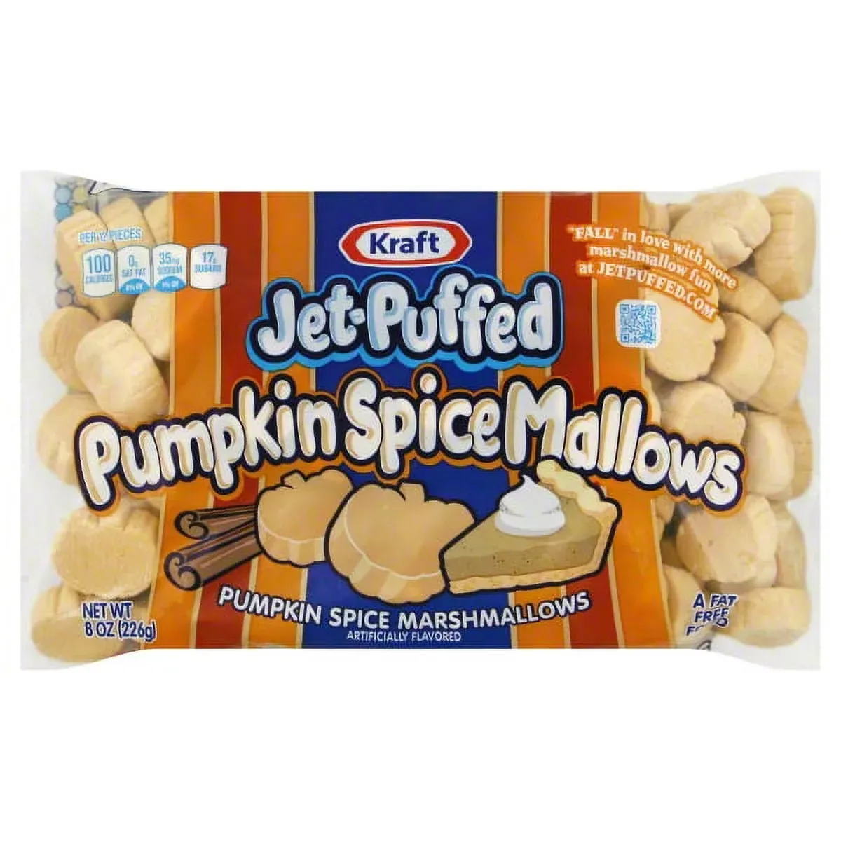 KRAFT JET-PUFFED PUMPKIN SPICE MARSHMALLOW 16X8OZ