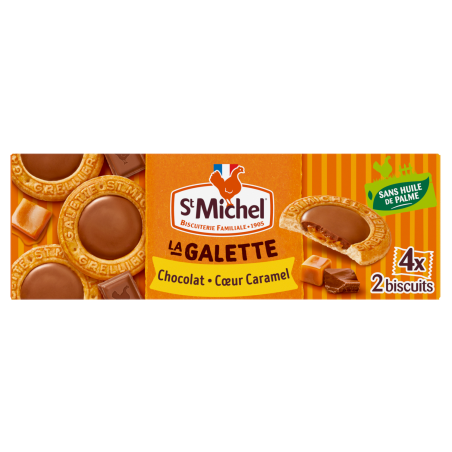 ST. MICHEL GALETTES CHOCOLAT COEUR CARAMEL 20X98G