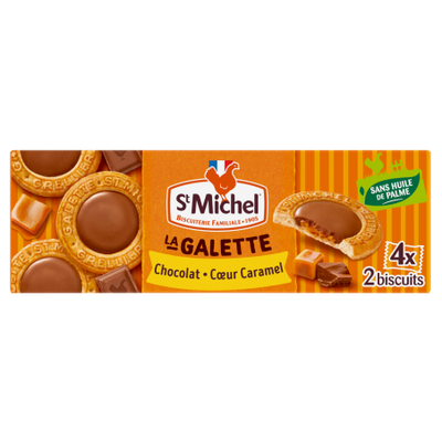 ST. MICHEL GALETTES CHOCOLAT COEUR CARAMEL 20X98G